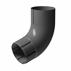 Колено трубы 72° Docke STAL PREMIUM D90 RAL7024 Графит