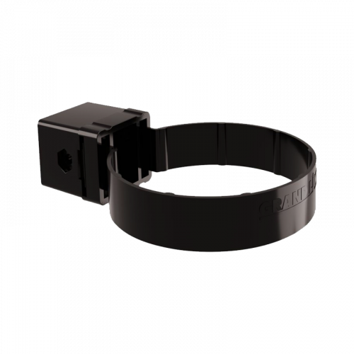 Хомут трубы Kliker Grand Line ПВХ Дизайн D87 Черный RAL9005
