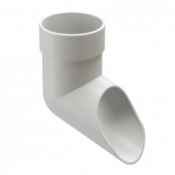 Колено сливное Docke LUX D100 Пломбир RAL9003