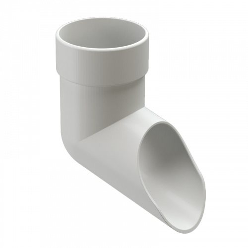 Колено сливное Docke LUX D100 Пломбир RAL9003