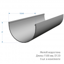 Комплект водостока 9 x 5 м. Docke PREMIUM 120/85 Графит RAL7024