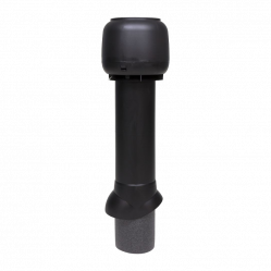 Вентиляционный выход P 125/IS/700 Vilpe RR33 / RAL9005 Черный изолированный