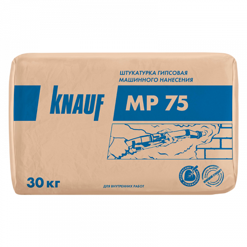 Штукатурка гипсовая КНАУФ МП 75 мешок 30 кг.