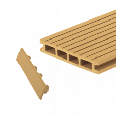 Заглушка торцевая GRINDERDECO пластик гладкая Карамель, 150x25x3 мм 10 шт.