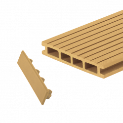 Заглушка торцевая GRINDERDECO пластик гладкая Карамель, 150x25x3 мм 10 шт.