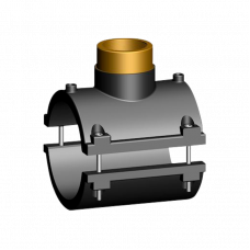 Патрубок-накладка электросварная с выходом на резьбу D110x1"1/2 SDR11 Eurostandard