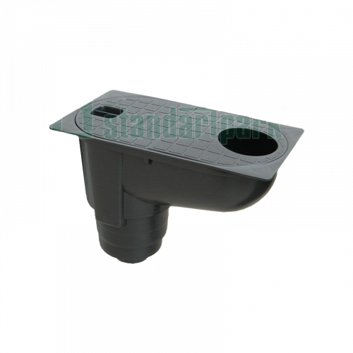 Бокс водоотводный БВ-30.16-ПП PolyMax Basic с вертикальным отводом 817009-Ч 300x163 мм H=208 мм Standartpark