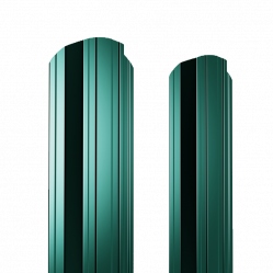 Штакетник металлический 125 мм П-образный 1800 мм фигурный PE 0,4 мм RAL6005