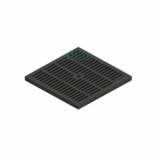 Решетка водоприемная ячеистая Basic пластиковая 3380-Ч 280x280 мм Standartpark Черный
