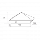 Колпак заборный КС-1 PE RAL6005 390x390 мм