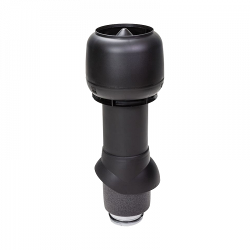 Вентиляционный выход P 125/IS/500 Vilpe RR33 / RAL9005 Черный изолированный