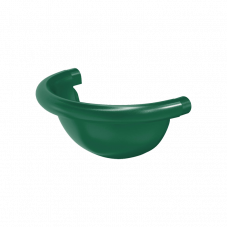 Заглушка желоба полукруглая AquaSystem D125 RAL6005