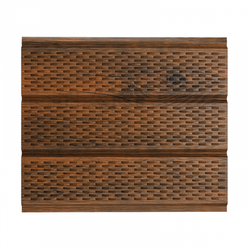 Софит с перфорацией AquaSystem 0,5 мм покрытие Printech NAIVE MAROON (Канадский дуб)