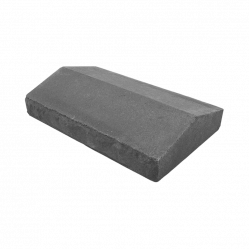Крышка забора двухскатная Рубленый камень КЗ-40.25 4Бастион 400x250x70 мм под покраску